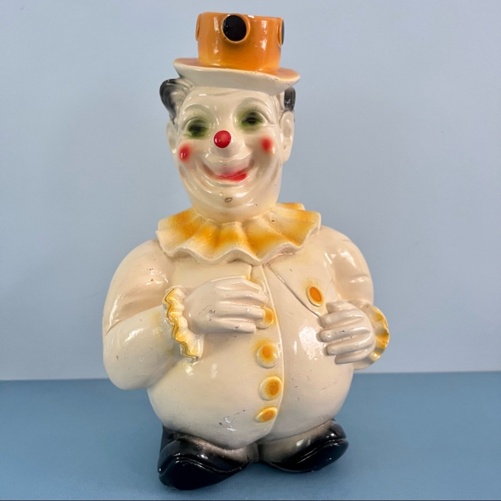 Vintage Silvestri‎ Bros Co. 1962 Chalkware Clown Bank